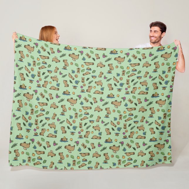 Capybara Fleece Blanket (In Situ)