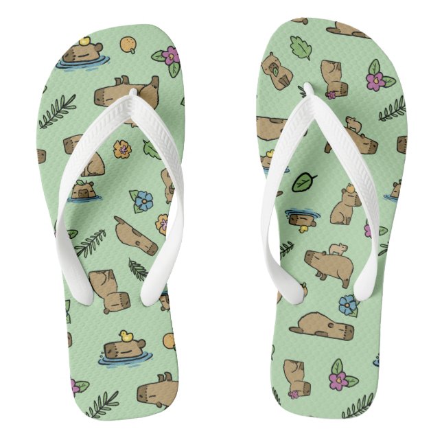 Capybara Flip Flops (Footbed)