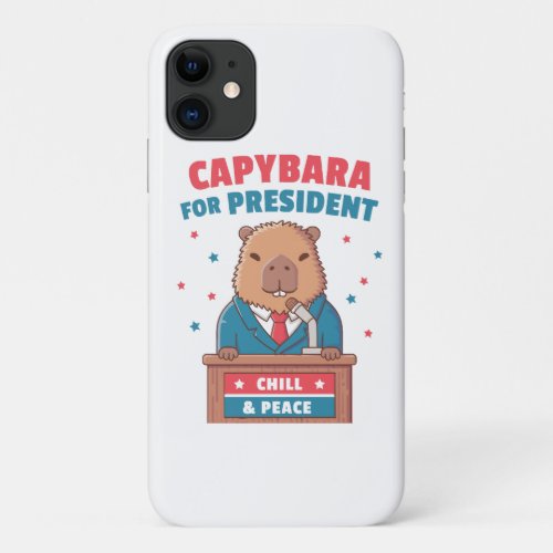 Capybara For President iPhone 11 Case