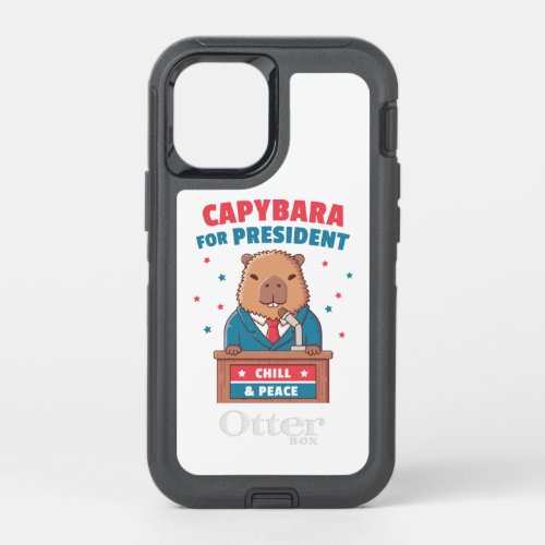 Capybara For President OtterBox Defender iPhone 12 Mini Case