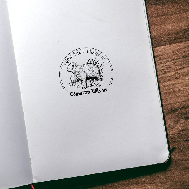 Capybara From The Library Of, Book Rubber Stamp (Creator Uploaded)