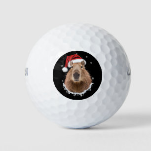 Capybara Funny Christmas  Golf Balls