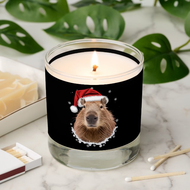 Capybara Funny Christmas  Scented Candle (Lit)