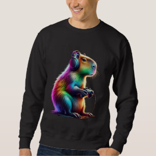 Capybara Funny Video Games Capybara   1 Sweatshirt