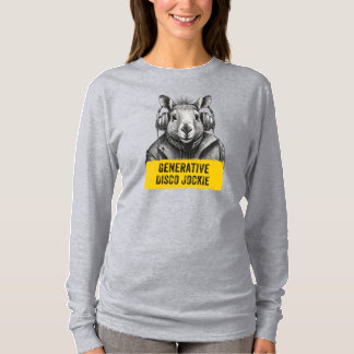 Capybara Generative Disco Jockie cool fun T-shirt