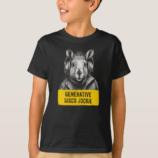 Capybara Generative Disco Jockie cool fun T-shirt