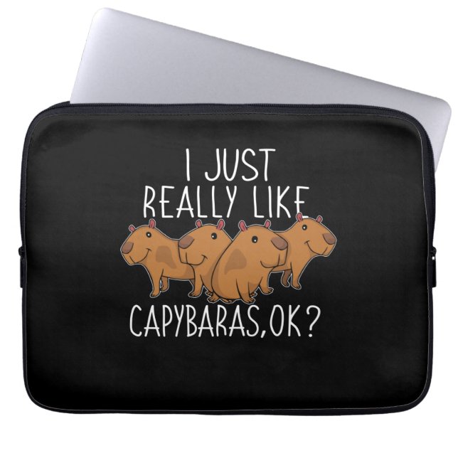 Capybara Gift Kids Women Cute Capybara Laptop Sleeve (Front)