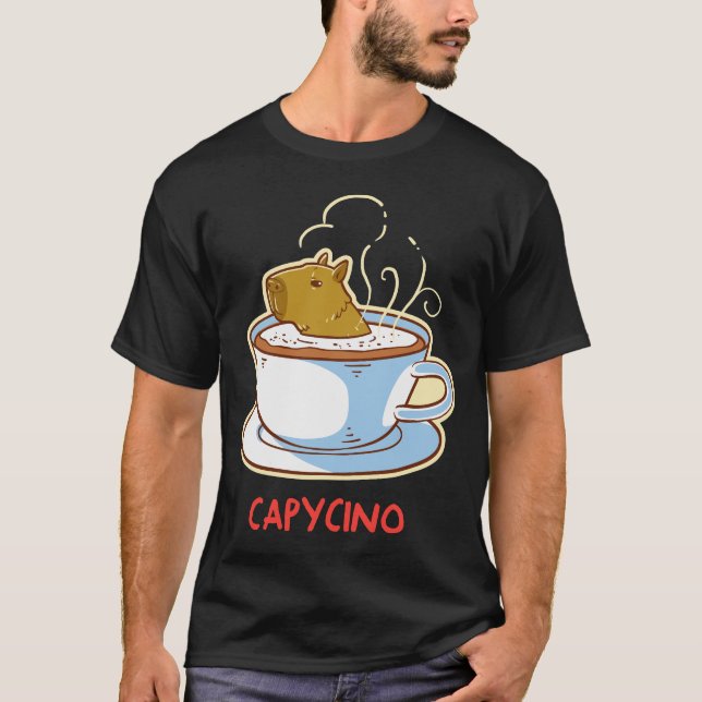 capybara gifts, capycino, cappuccino coffee, cute  T-Shirt (Front)