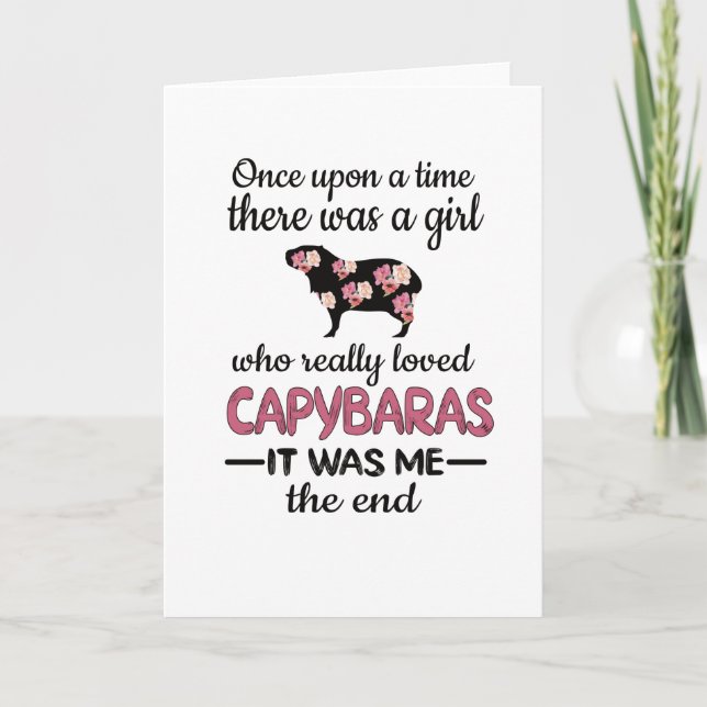 Capybara Girl Rodent Carpincho Capybara Lover Card (Front)