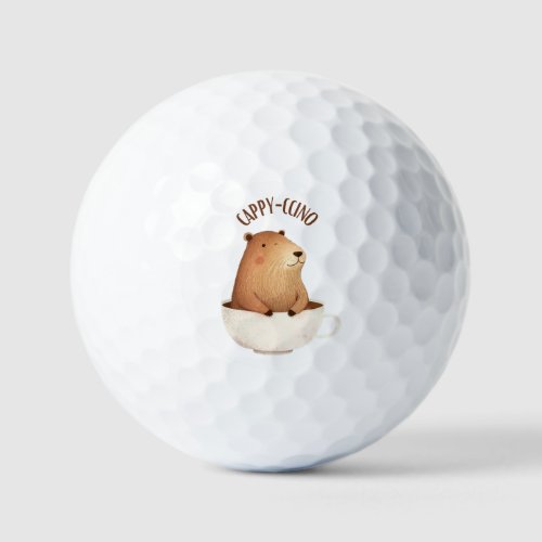 Capybara Golf Ball CuteUnique Capyccino Coffee Golf Balls