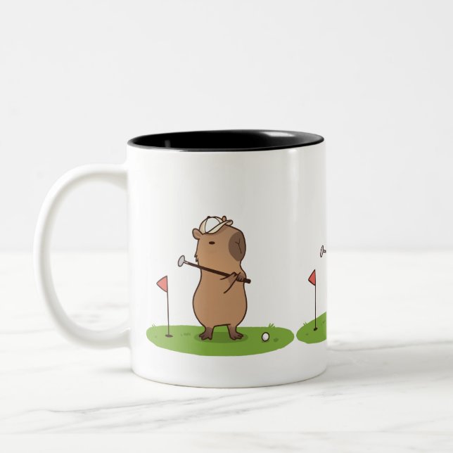 Capybara Golf Mug | Funny Golfer Coffee Cup (Left)