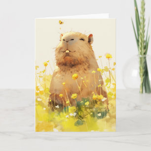 Capybara Goofy Smile Card