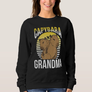 Capybara Grandma Rodent Animal Capybaras  Grandmot Sweatshirt
