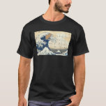 Capybara Great Wave Kanagawa Vintage Japanese Men  T-Shirt