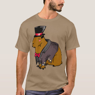Capybara Groom Wedding Illustration  T-Shirt
