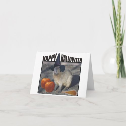 Capybara Halloween Card