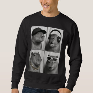 Capybara Headphones Sunglasses Sweatshirt