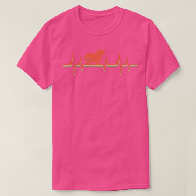 Capybara Heartbeat Vintage T-Shirt (Design Front)