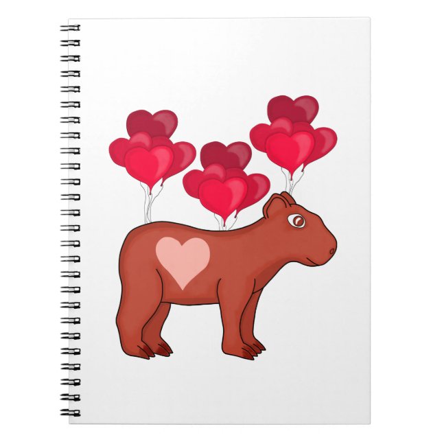 Capybara Hearts Love Notebook (Front)