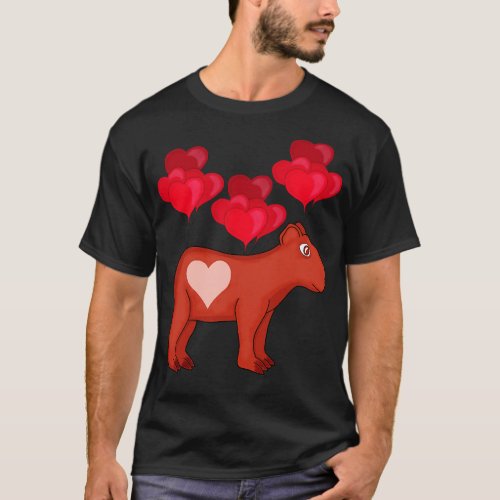 Capybara Hearts Love T_Shirt
