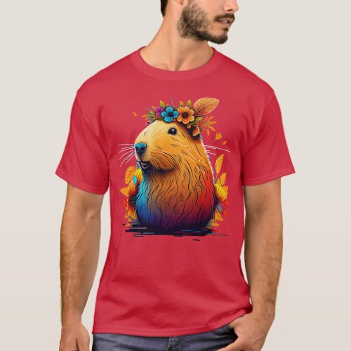 Capybara Hippie 8 T_Shirt