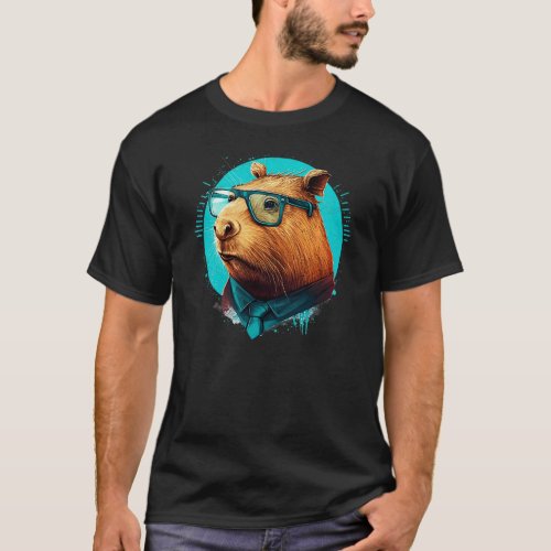 Capybara Hipster T_Shirt