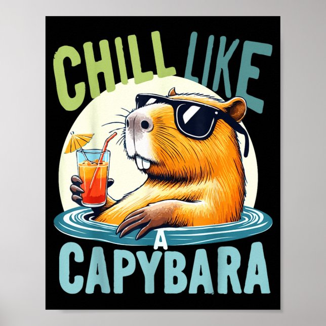 Capybara Holidays - Funny Quote Gift Zen Fashion D Poster (Front)