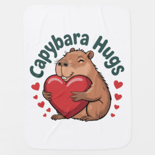 Capybara Hugs Baby Blanket