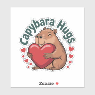 Capybara Hugs Sticker