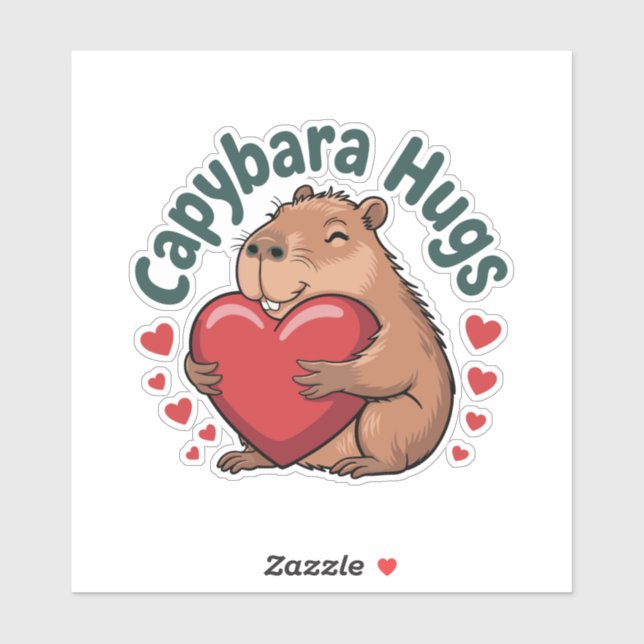 Capybara Hugs Sticker (Sheet)