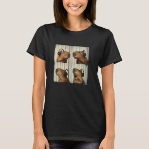 Capybara In Headphones Cute Capy Lover ADHD Autism T-Shirt