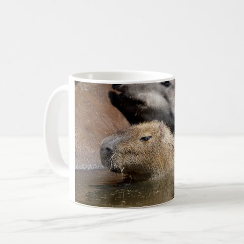 Capybara in water coffee mug