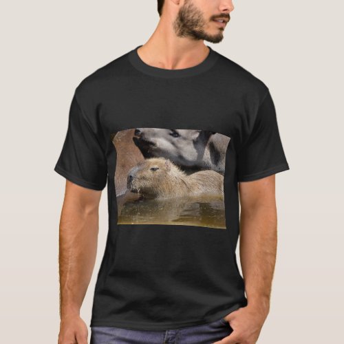 Capybara in water T_Shirt