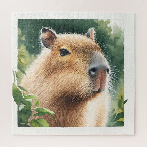 Capybara in Watercolor REF8 _ Watercolor Jigsaw Puzzle
