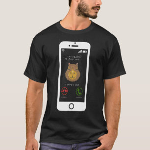 Capybara is calling humorous capibara Rodent Anima T-Shirt