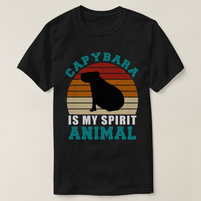 Capybara Is My Spirit Animal T-Shirt (Design Front)