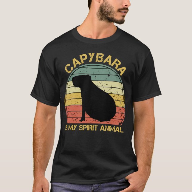 Capybara Is My Spirit Animal T-Shirt (Front)