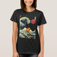 Capybara Japanese Kanagawa Wave Funny Surf Animal 