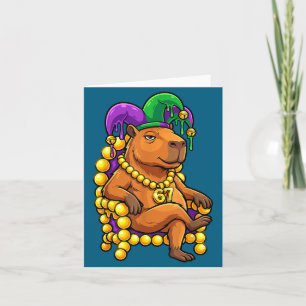 Capybara Jester 67 Six Seven Illustration Card