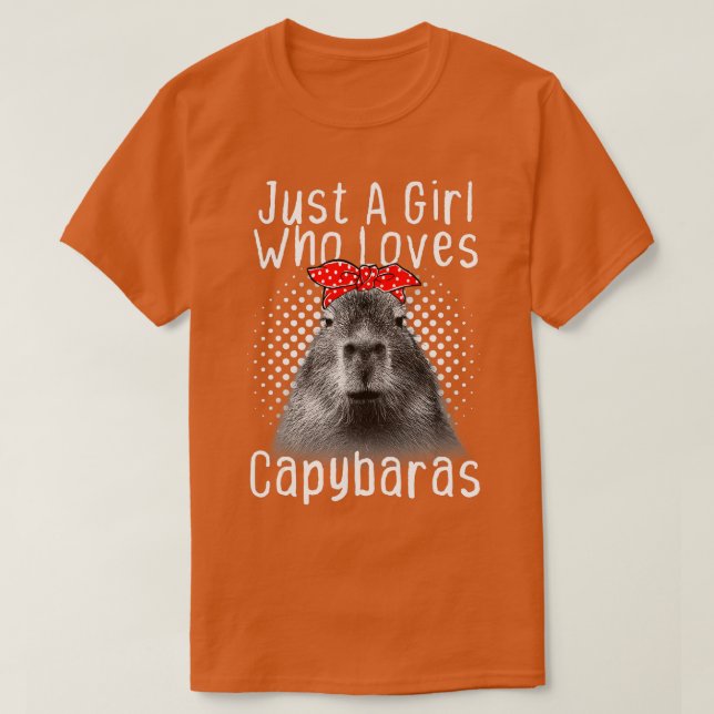 Capybara Just a Girl Who Loves Capybaras  (1) T-Shirt (Design Front)