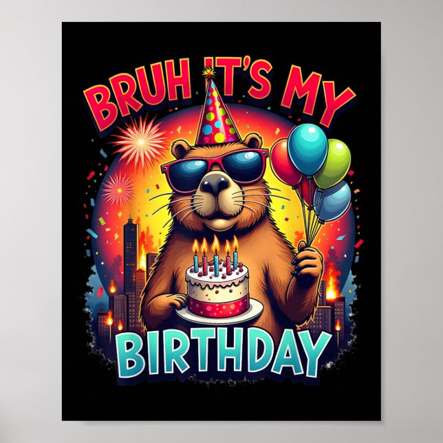 Capybara Kaiju Birthday Party Japan Monster Capyzi Poster (Front)