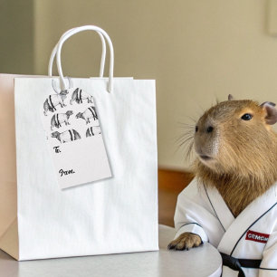 Capybara Karate Gift Tags