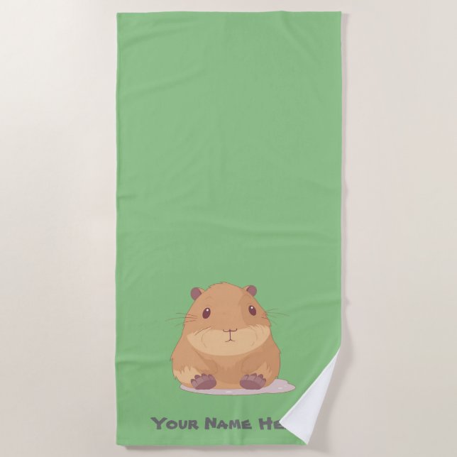 Capybara Kids Beach Towel (Front)