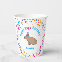 Capybara Kids Birthday Cute Hand-Drawn Artistic