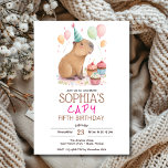 Capybara kids birthday invitation<br><div class="desc">🎉 Make your child’s birthday extra special with this adorable capybara-themed invitation! 🌿 Featuring a cute watercolor capybara design in soft pastel colors, this invitation is perfect for little animal lovers. 🐾 The gentle, playful style creates a fun and friendly vibe that’s ideal for both boys and girls. 💛 ✏️...</div>
