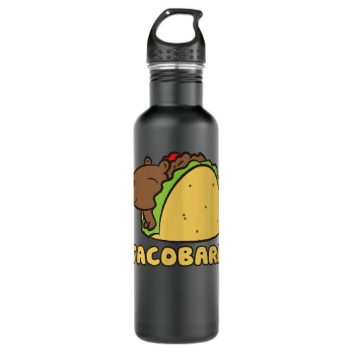 Capybara Kids Tacobara Funny Capybara Tacos  Stainless Steel Water Bottle