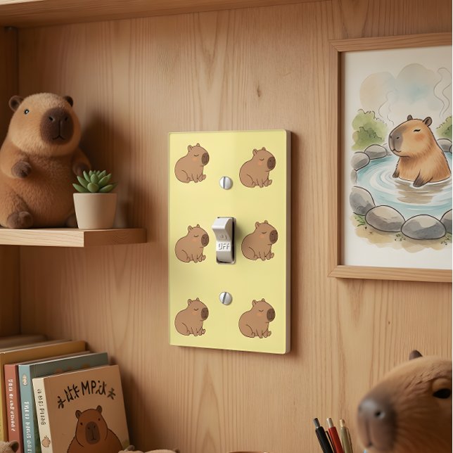 Capybara Light Switch Cover – Cute Capybara Wall  (Creator Uploaded)