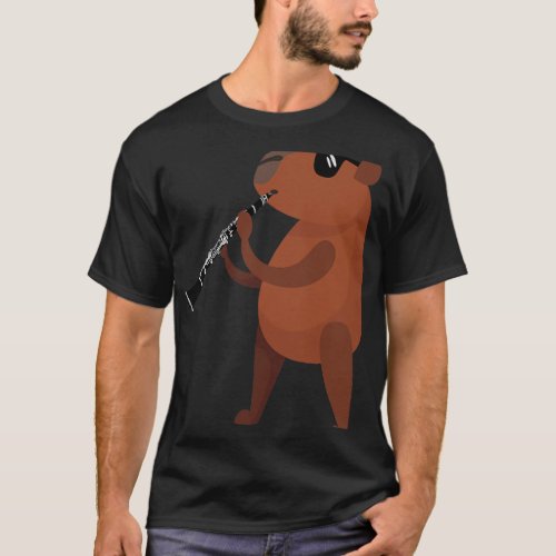 Capybara Lover Funny Capybara Wearing Sunglasses P T_Shirt