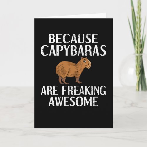 Capybara Lover Rodent Carpincho Animal Capybara Card