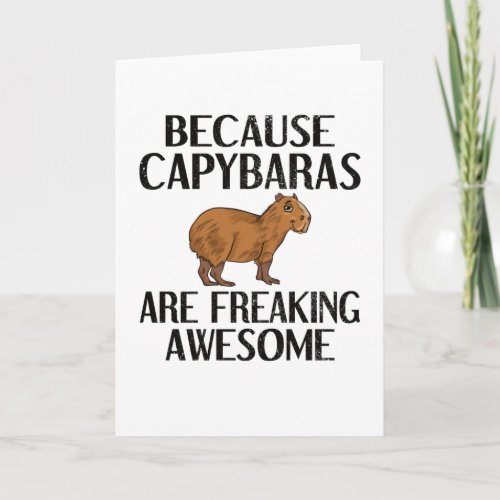 Capybara Lover Rodent Carpincho Animal Capybara Card